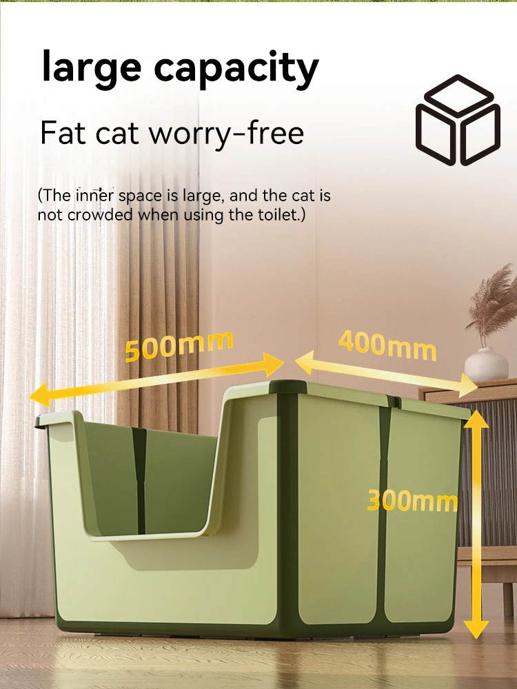 New High Quality Semi-enclosed Foldable Cat Litter Box Large Capacity to Prevent Cat Litter From Being Taken Out Pet Supplies details