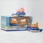 Toys Bath Cute Animal Shape Pull String Tub Toys OEM Whale Water Sprinkler Bath Toys
