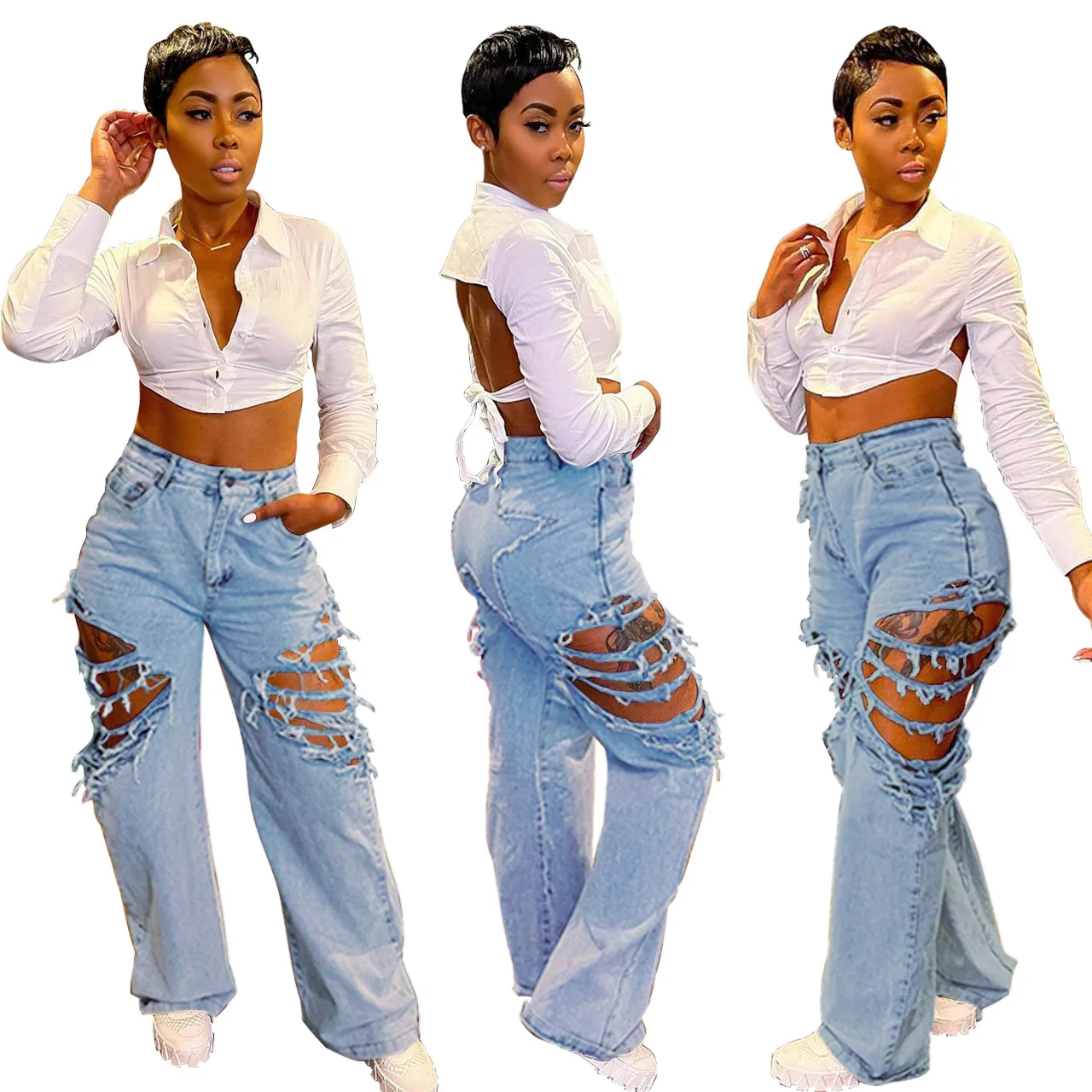 Buy Straight Jeans Women,High Waisted 