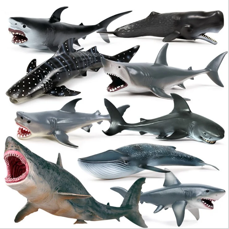 Details about   10 Pcs/Lot Soft Plastic Big Sharks Model Set 15-20cm PVC Sea Life Shark Whale 