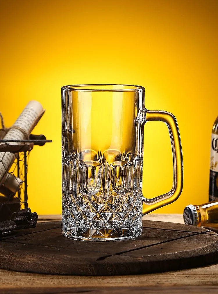 Beer mugs wholesale 500ml 24oz high white quality beer glass mugs with handle beer steins and soft drinks Beer mugs wholesale 500ml 24oz high white quality beer glass mugs with handle beer steins and soft drinks