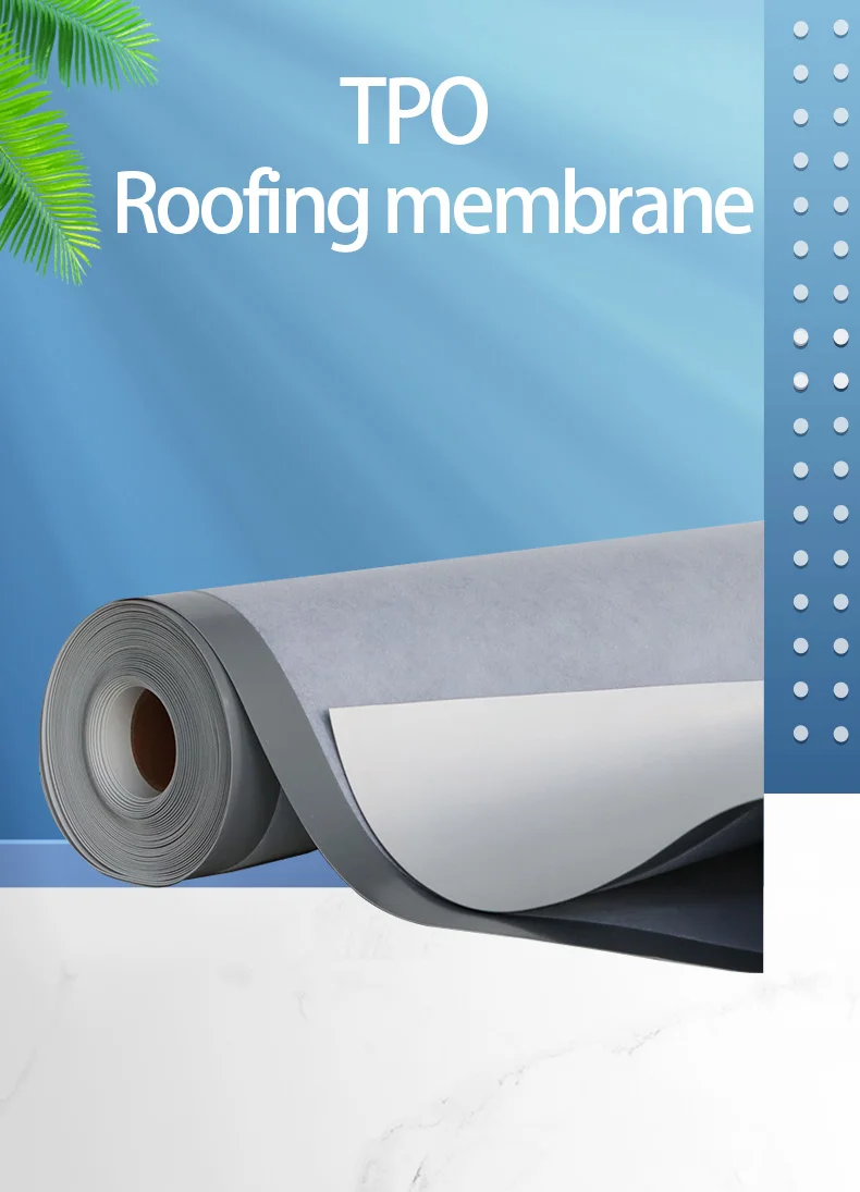 Tpo Roof Waterproofing Membrane Thermoplastic Polyolefin Construction