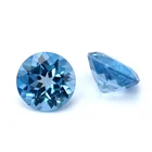 Gemstone Topaz Gemstones Wholesale Loose Natural Gemstone 5mm Faceted Cut Round Shape Swiss Blue Topaz