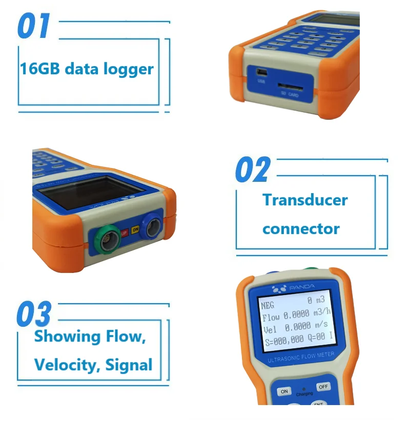 Digital Handheld Clamp Ultrasonic Flow Meter With Data Logger Buy