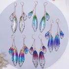 Long Earrings New Trendy Long Tassel Earrings Simulation Cicada Wings Rhinestone Dangle Earrings