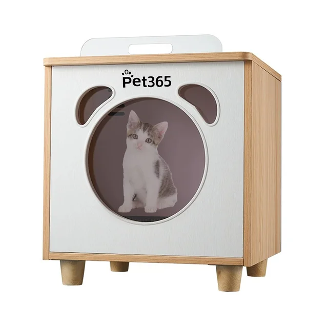 New Design Wood  multifunction Pet  furniture cage smart  disinfection dryer blower pet grooming dryer  box pet furniture