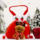 Bell Christmas Decorations Creative New Flannelette Bell Apple Bag Old Man Snowman Gift Bag Candy Bag
