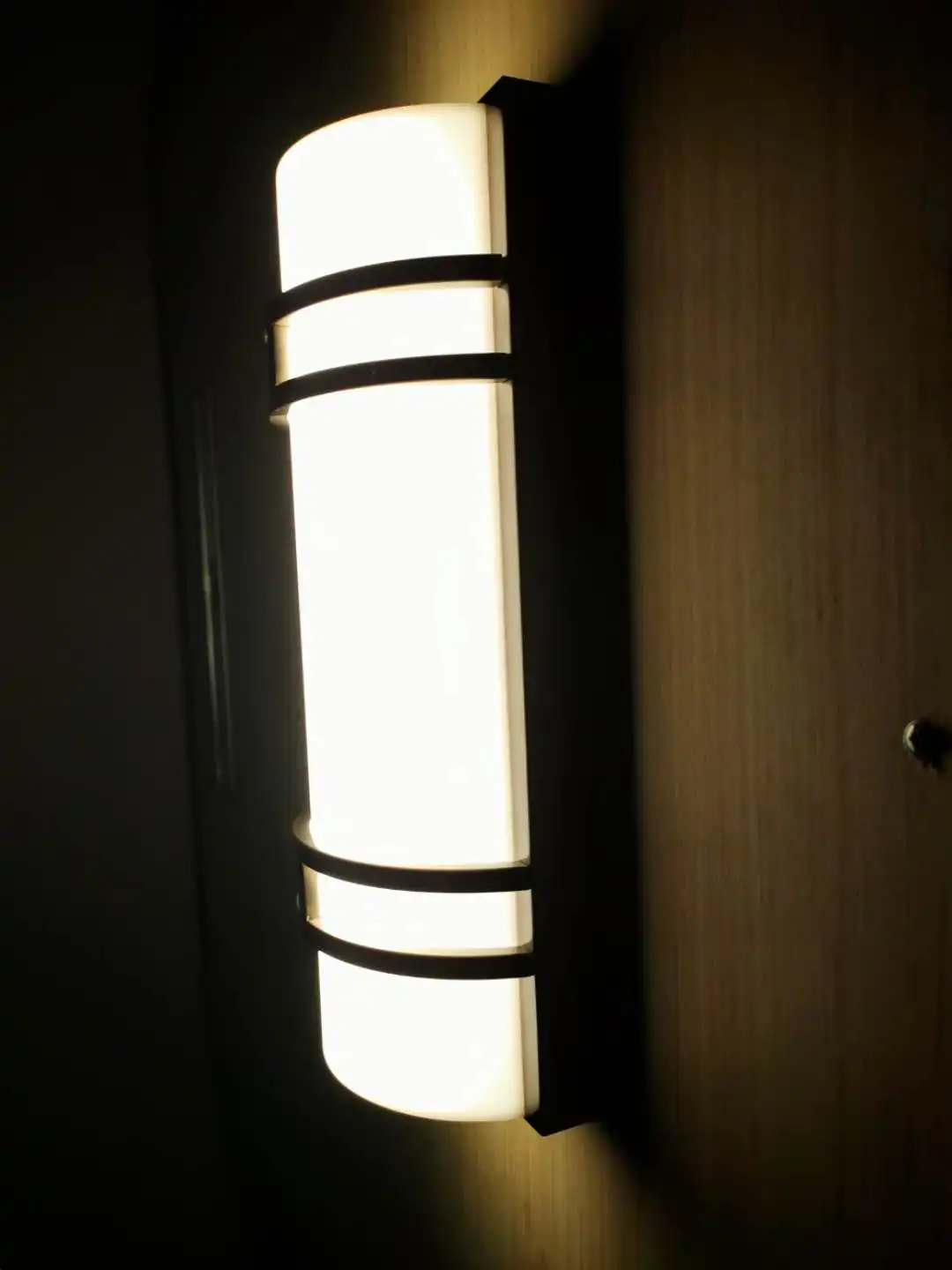 Brushed Nickel with White Acrylic Diffuser LED integrated 4000k Out door wall lamp fixture