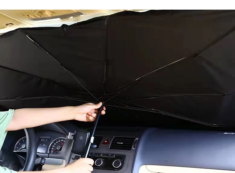 Upgraded Free-Adjustment Handle Car Windshield Sun Shade Umbrella