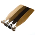 Le Shine Wholesale Double Drawn Russian Straight Silky Hand Tied Machine Double Weft Hair Extensions
