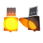 Amber Flashing Solar Flashing Light 300mm Traffic Control Solar Amber Flashing Light
