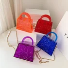Bag Party Purse Latest Plastic Trapezoid Ripple Ice Crack Pattern Acrylic Mini Bag Transparent Crossbody Party Purse