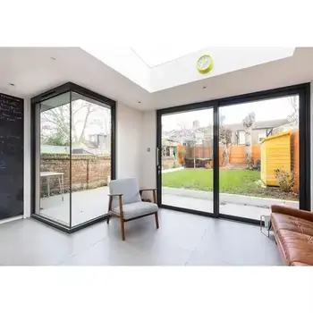 Modern Hurricane Proof Impact Windows Soundproof Villa Aluminum Alloy Frame Custom Size Horizontal Folding Open Style