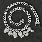 Custom Jewelry 2021 Custom Letter Charm Fashion Necklace Gold Plated Women Hip Hop Jewelry Name Necklace