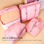 Luggage Bag Hot Selling Receive Clothes Fashion Polyester Seven-Piece Luggage Travel Storage Kit Bag Set For Women