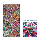 Sand Towel Black Customizable Sublimation Printed Paisley Microfiber Sand Free Quick Dry Beach Bath Towel Black Logo