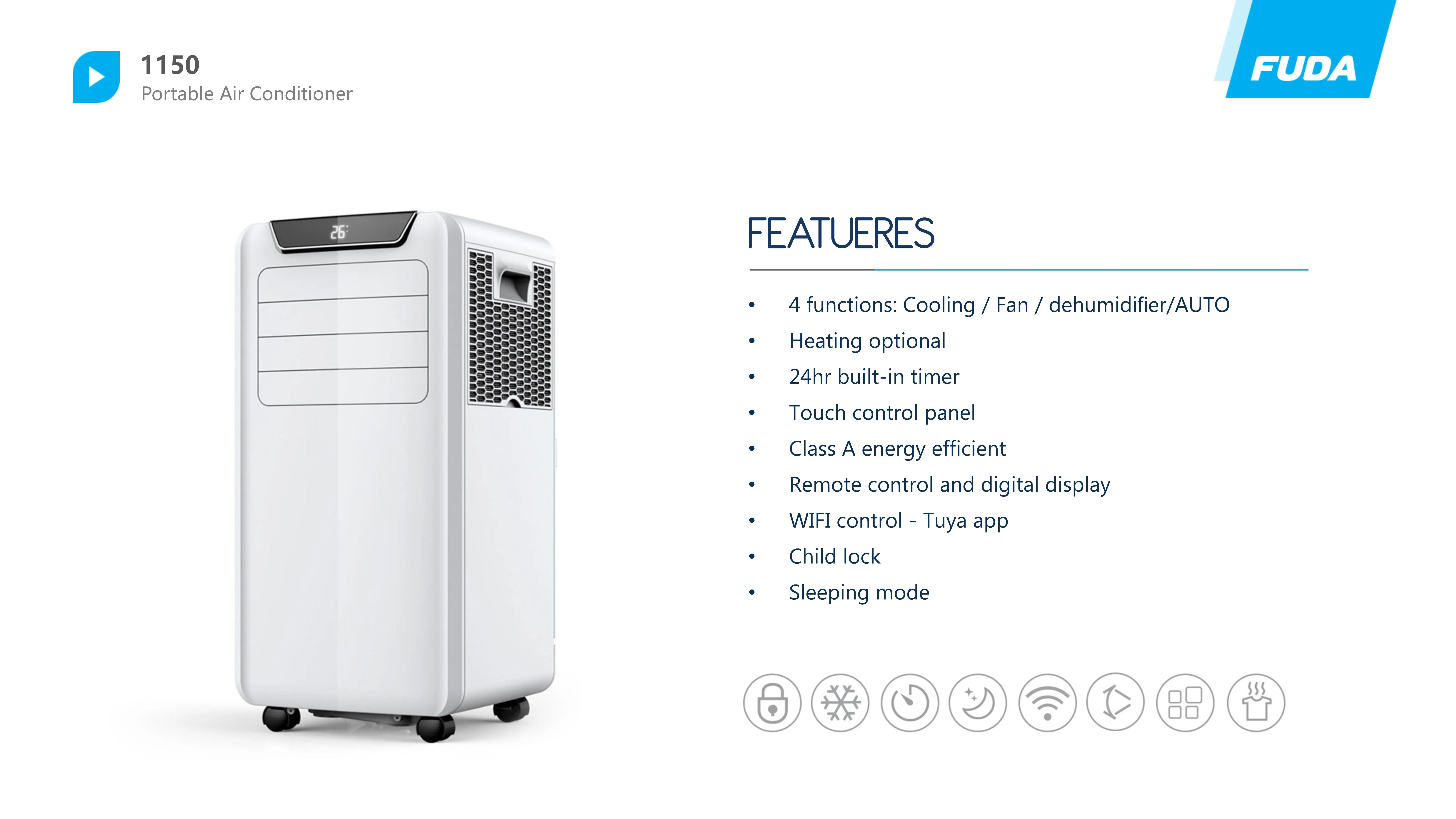 Portable Air Conditioner, 9000btu, 220 - detail 2