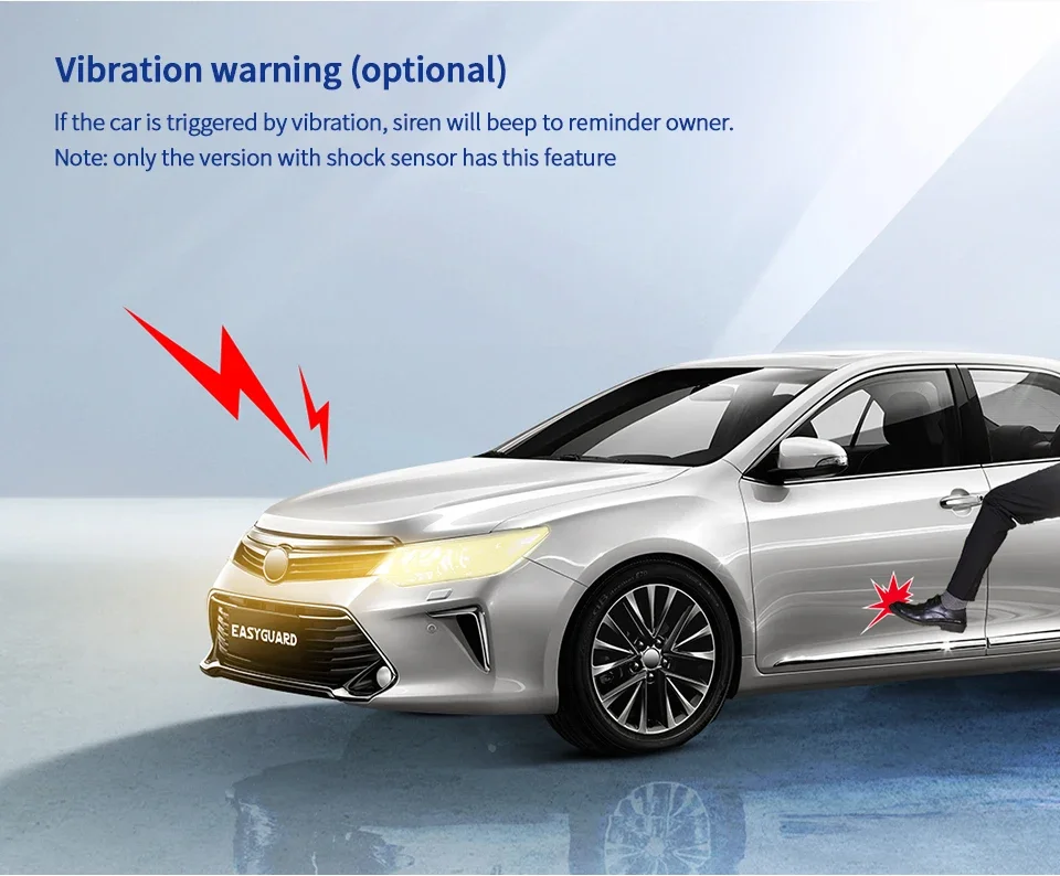 Easyguard Pke Keyless Entry Car Alarm Auto Start Push Start Button Nfc