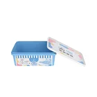 PP Plastic 1L Square Rectangle Cheese Airtight Butter Tub Box Dairy Margarine Container With Lid