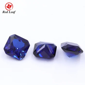 Redleaf Wholesale prices loose gemstone 5a Sapphire Octagon 34# Blue Corundum gem make Jewelry