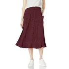 Skirts Skirt 2021 New Skirts Idea Women's Fluid Twill Pull-on Midi Skirt