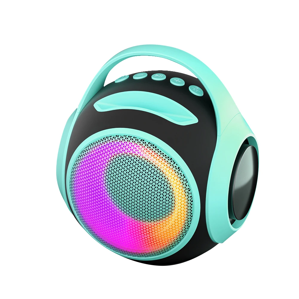 wholesale Portable ktv speaker  wireless stereo party box wireless microphone 20w speaker  portable RGB karaoke party speaker