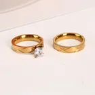 Ring High Quality Couple 18k Solid Gold Ring In Hot Sale