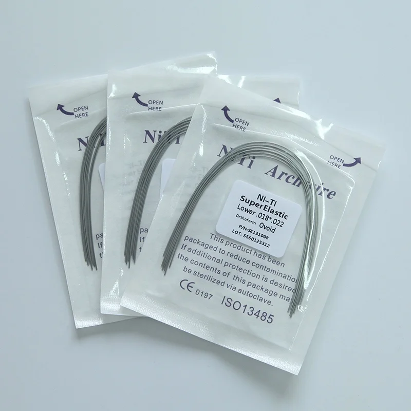 Dental Products Orthodontic Round Niti Arch Wire Orthodontic Thermal Activated Rectangle Niti Wire