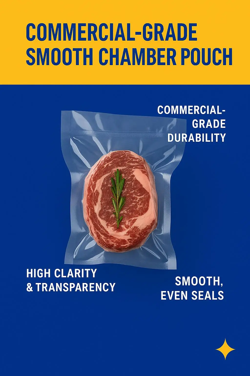 Wholesale Commercial Grade Smooth Vacuum Chamber Pouch for Fresh Meat, Sous Vide, and Restaurant Food Service - detail 5
