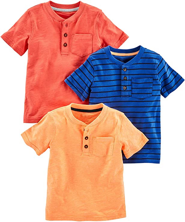 manufacturer OEM 3-pack Baby Boy Stripe 100% Cotton T Shirt Set Short-sleeved Baby T-shirts