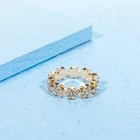 Ring 2021 Fashion Hot Sale Popular Snow Flower Shape Diamond Rhinestone Zinc Casting Ring Jewelry For Women
