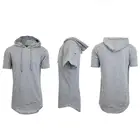 Hoodie Distressed Short Sleeve Hoodie Hip Hop Ripped Long Custom Logo Hoodie 100% Cotton With Oem Design