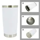 Custom Logo 20oz Powder Coated tumbler Double Wall Insulated Stainless Steel Coffee Mug Tumblers with Lid for Travel