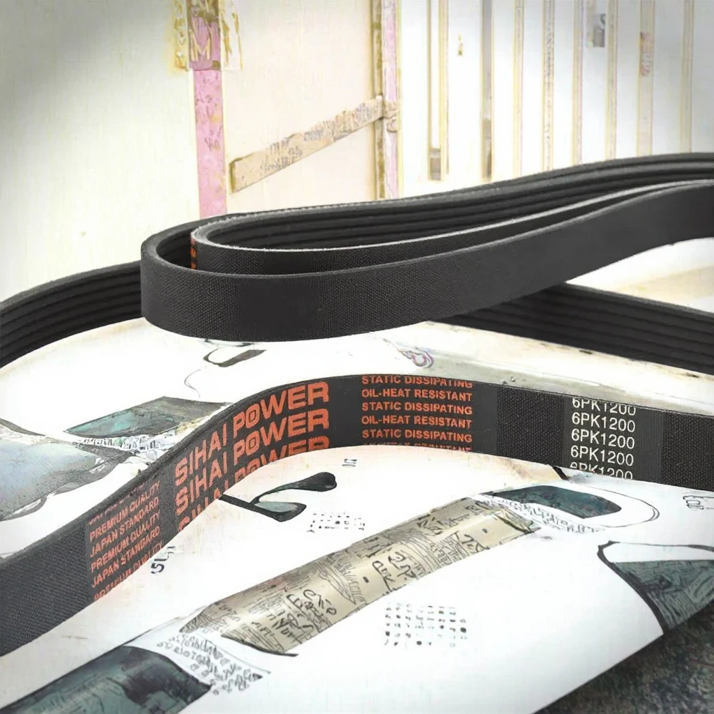 Ribbed Rubber Belt for Flour Machine V-Ribs Power Transmission Custom Cutting Processing Service factory