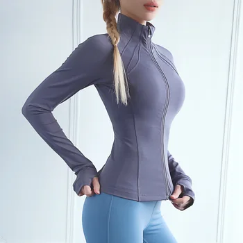 *GC-26602 2020 new arrivals Fashion Yoga Jacket Long Wholesale sexy Sleeve Women Workout Zip up Running Track Jacket women