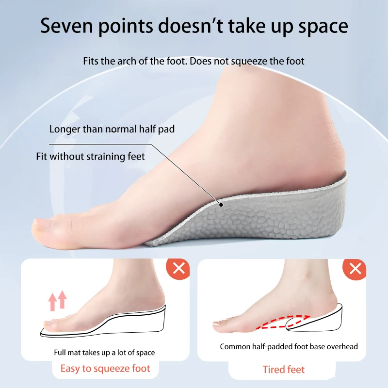 Shock Absorbing Height Increasing Insoles Soft Shoe Pads Shock Absorbing Height Increasing Insoles Soft Shoe Pads