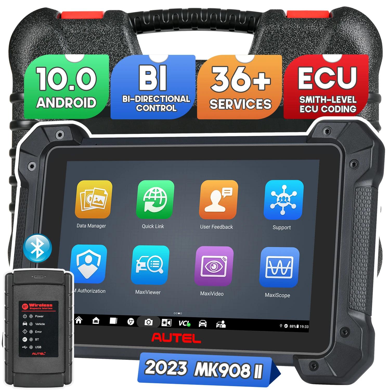 Autel Maxicom Mk908 Ii Android 10 Kfz Diagnose Scan Tool 36 Services