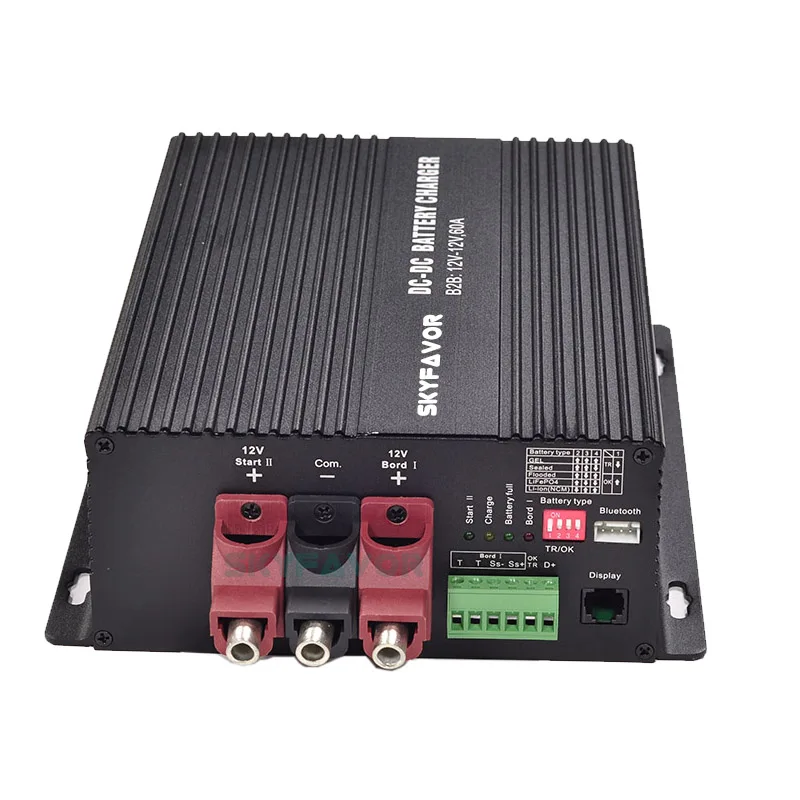 On board 12V DC DC charger 12V 60A  fast smart  Universal 12 volt LiFePO4 Lead-Acid SLA Gel AGM lithium ion battery charger