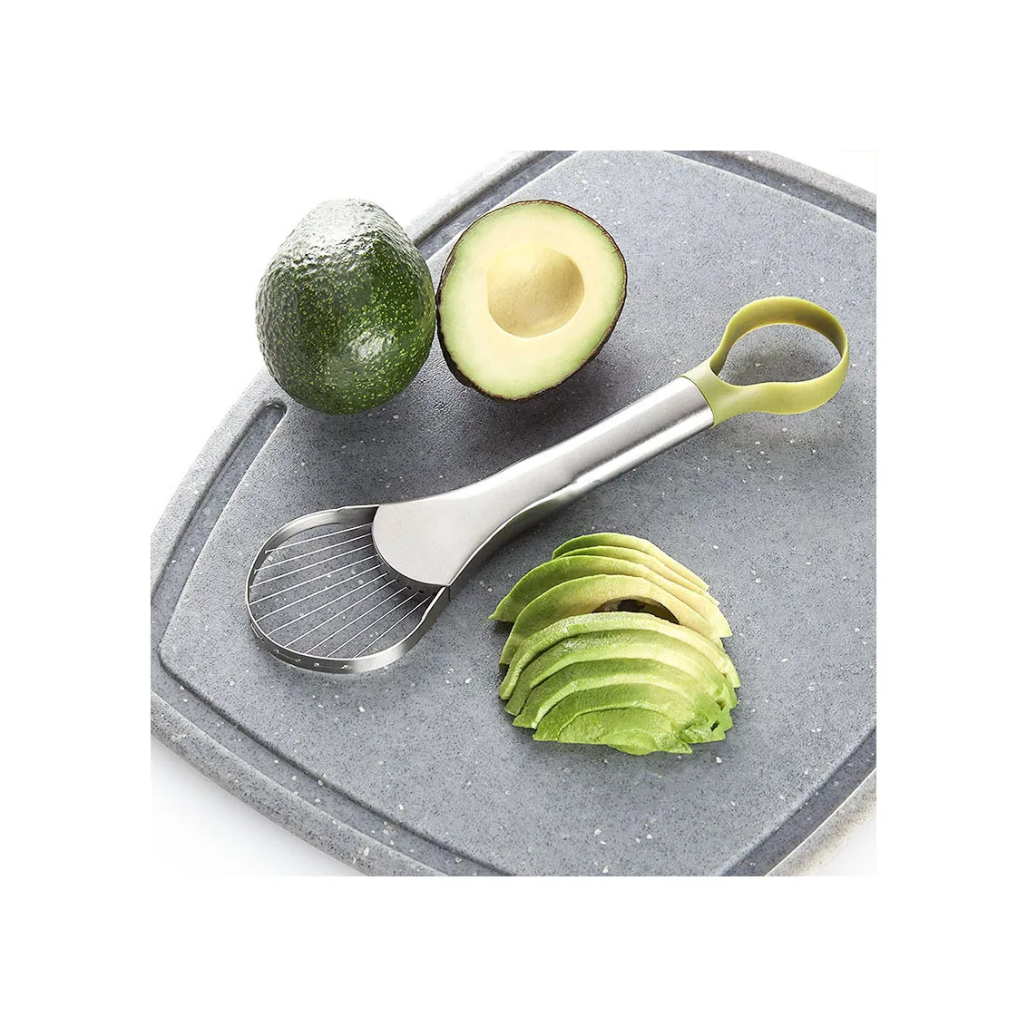 2023 Hot sell Kitchen accessories Kitchen tool multi purpose stainless steel avocado cutter avocado slicer fruit cutter