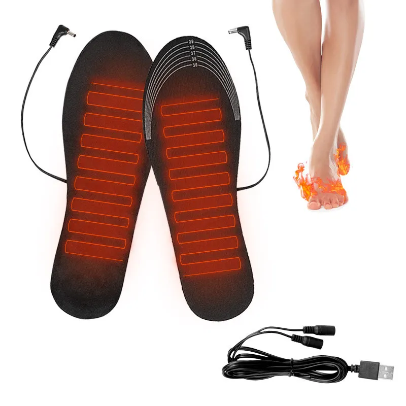 Electric Heated Shoe Insoles Foot Warmer Heater Feet Battery Pad For Ski Boot 