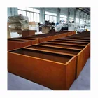 Flower Custom Garden Plant Flower Pots Outdoor Box Corten Steel Cube Planter