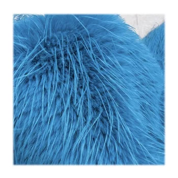 Fancy beautiful solid 80mm long pile plush raccoon faux fur soft polyester long hair style for garment