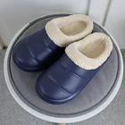 Women Men Fur Lined Clogs Winter Warm Fuzzy House Slippers Non-Slip Garden Shoes Indoor Outdoor Mules