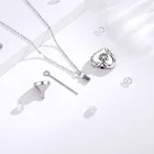 Jewelry 925 Urn Necklace 925 Sterling Silver Cremation Jewelry Heart Memorial Urn Necklaces For Ashes