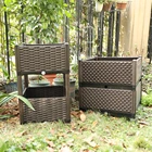 Box Outdoor Indoor Planting Box Container Plastic Elevated Garden Beds With Brackets For Flowers Vegetable