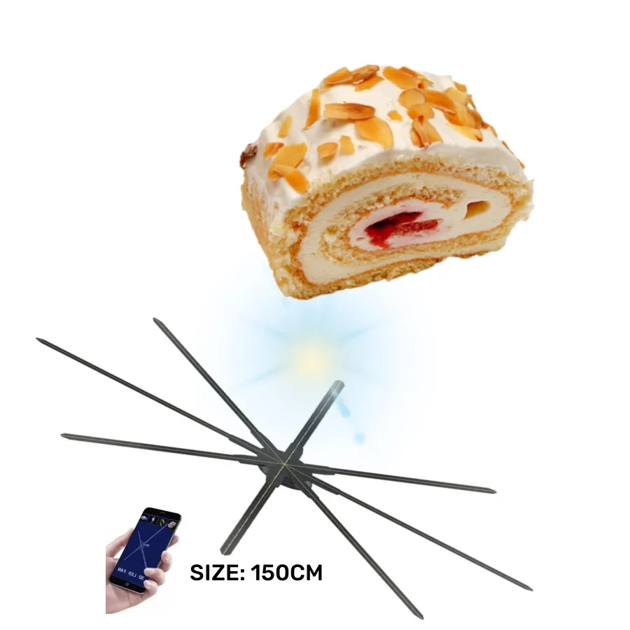 Mobile App Control 60cm Holographic Fan 3d Hologram Projector HD Good Advertising Animation Wall 3D Hologram Fan - Image 27