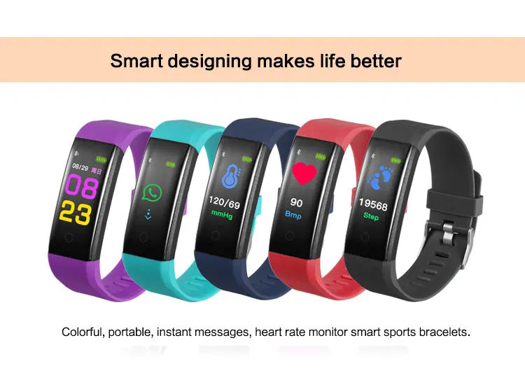 New Smart Watch 115plus Color Screen Heart Rate Blood Pressure