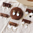 Pearl Jewelry Fashion Imitation Pearl Gold Hoop Earring Geometric Metal Pearl Drop Earring Jewelry Women Gift