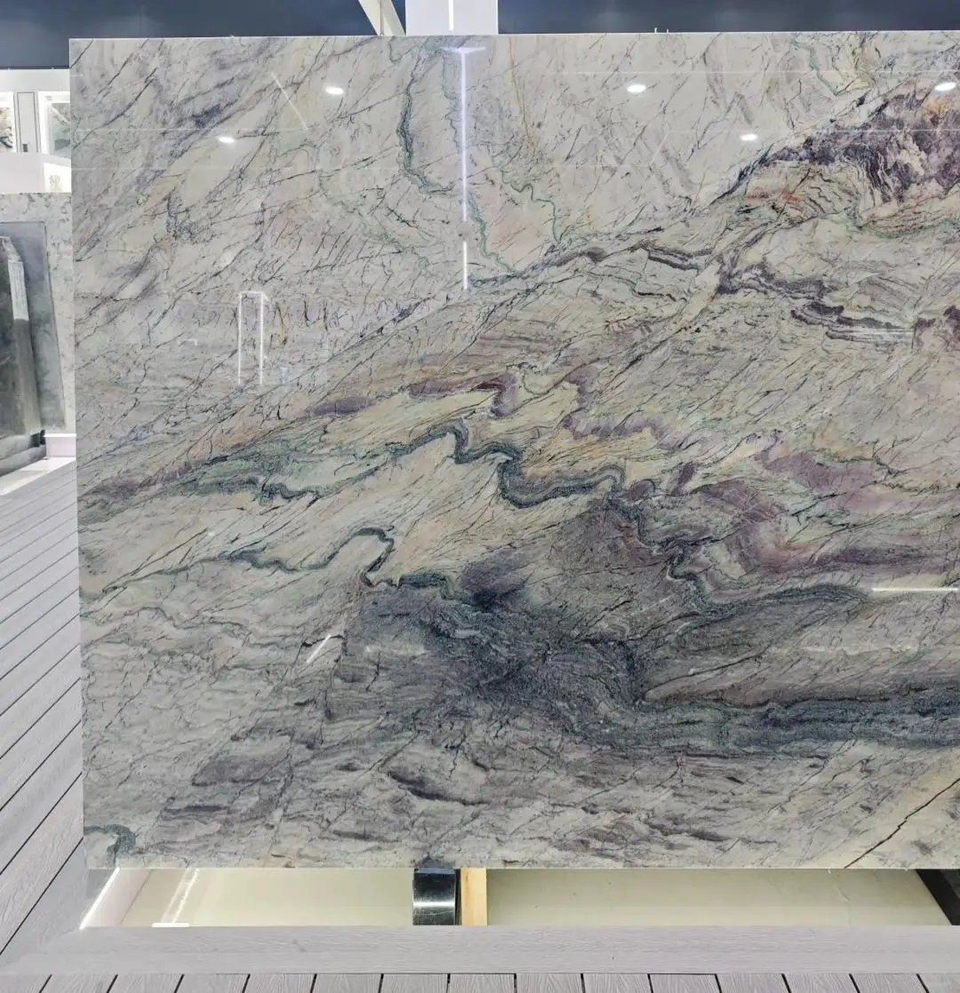 product modern natural silk road grey marble luxury stone countertop indoor kitchen island bar counter vanity tops table tops design-2