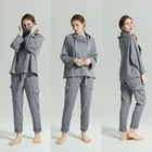 Women Sleepwear Flannel Autumn Winter Warm Women Pyjamas Sets Thick Velvet Long Sleeve Sleepwear Thin Flannel Pajamas Set